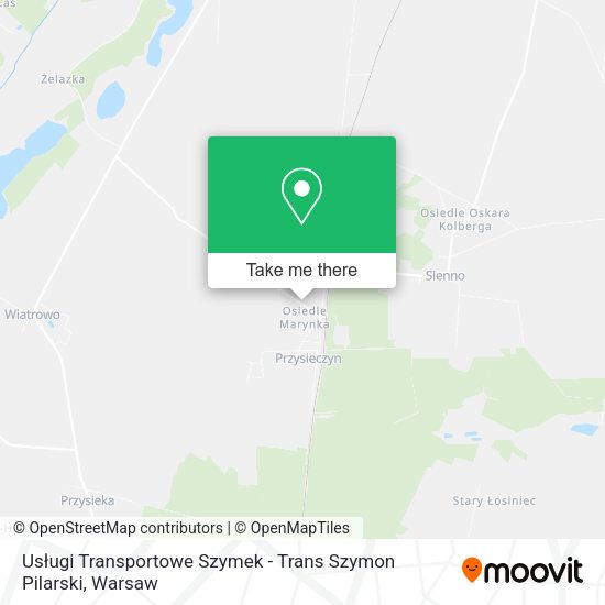 Usługi Transportowe Szymek - Trans Szymon Pilarski map