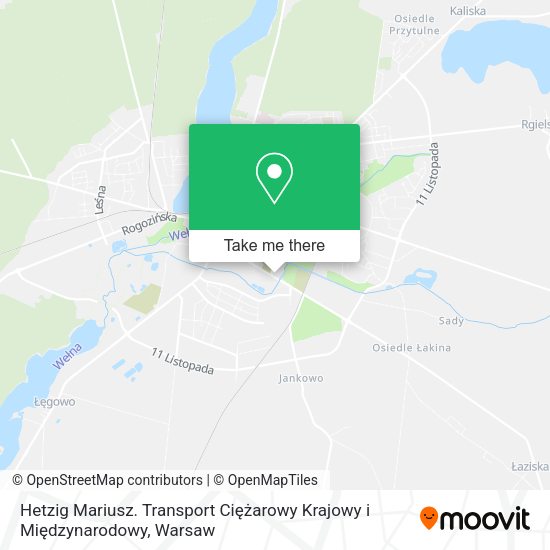 Hetzig Mariusz. Transport Ciężarowy Krajowy i Międzynarodowy map