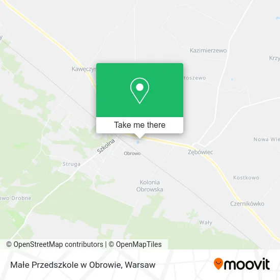 Карта Małe Przedszkole w Obrowie