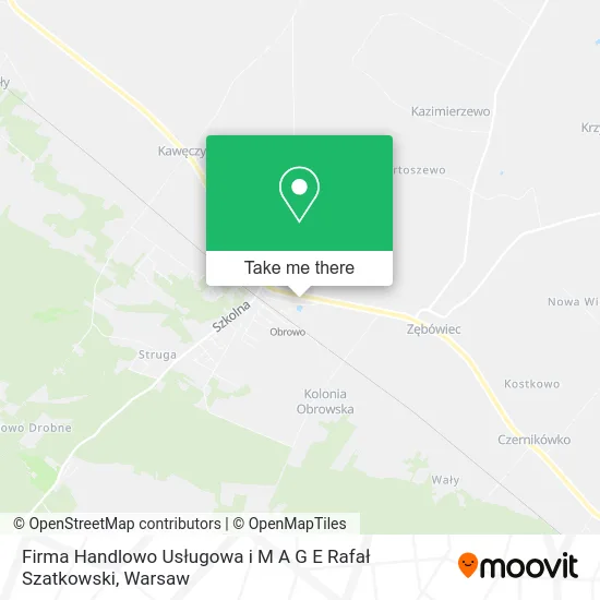 Карта Firma Handlowo Usługowa i M A G E Rafał Szatkowski