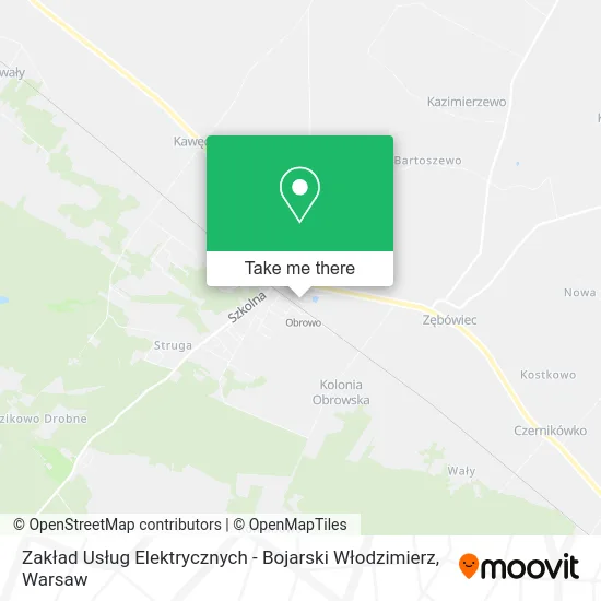 Карта Zakład Usług Elektrycznych - Bojarski Włodzimierz