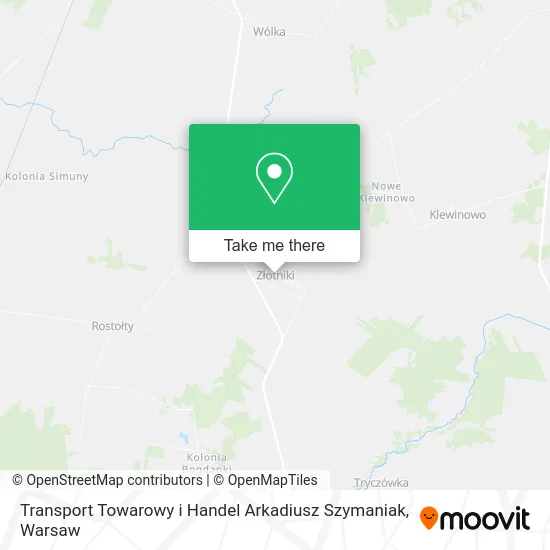 Карта Transport Towarowy i Handel Arkadiusz Szymaniak