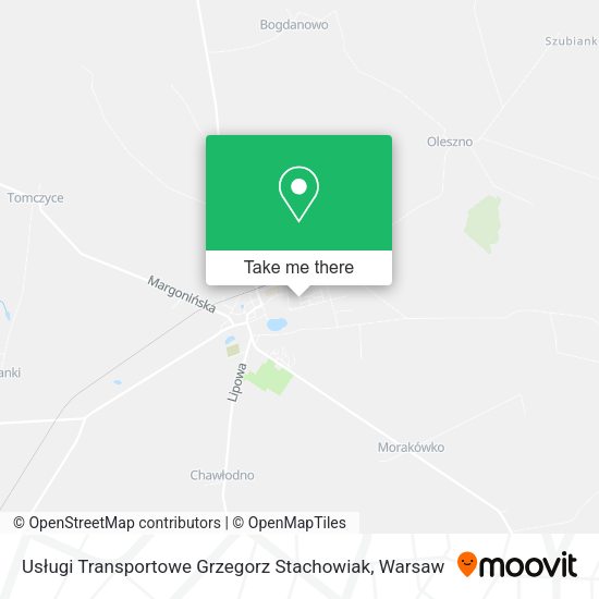 Карта Usługi Transportowe Grzegorz Stachowiak