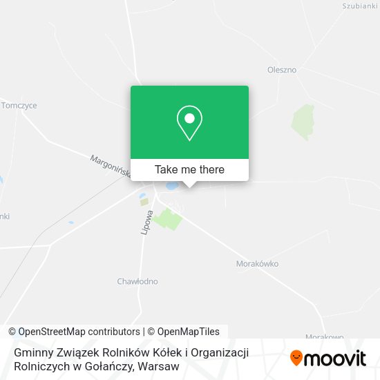 Gminny Związek Rolników Kółek i Organizacji Rolniczych w Gołańczy map