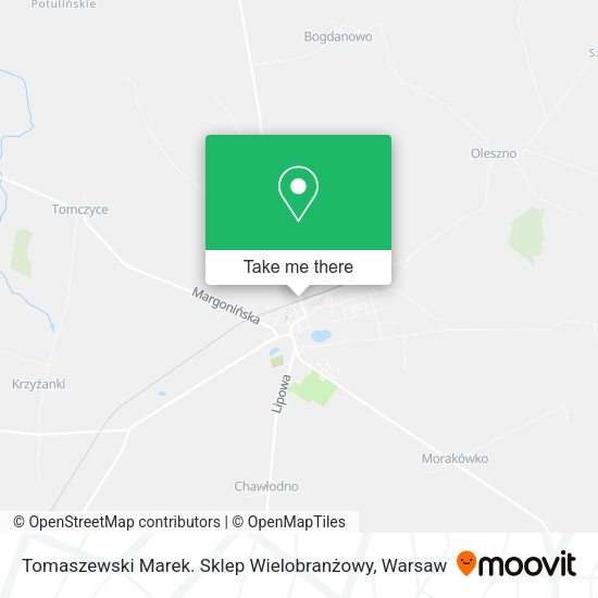 Tomaszewski Marek. Sklep Wielobranżowy map