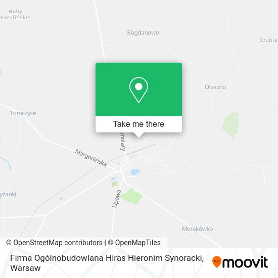 Карта Firma Ogólnobudowlana Hiras Hieronim Synoracki