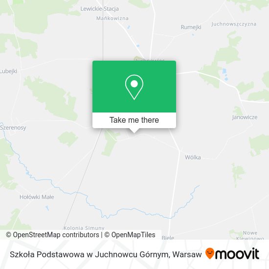 Szkoła Podstawowa w Juchnowcu Górnym map