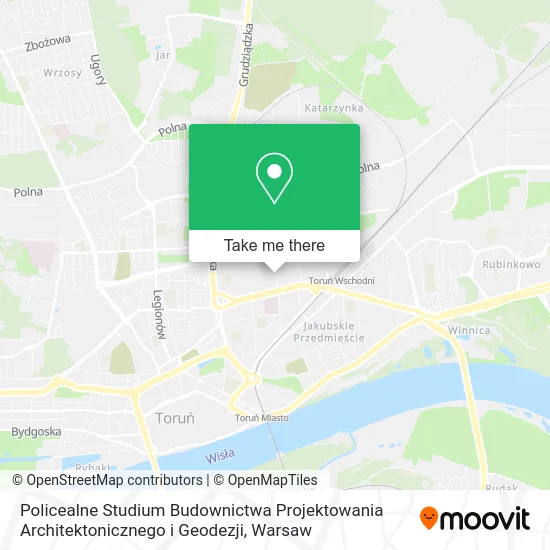 Карта Policealne Studium Budownictwa Projektowania Architektonicznego i Geodezji