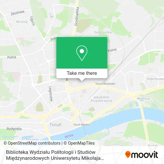 Карта Biblioteka Wydziału Politologii i Studiów Międzynarodowych Uniwersytetu Mikołaja Kopernika