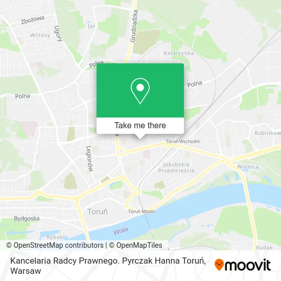 Карта Kancelaria Radcy Prawnego. Pyrczak Hanna Toruń
