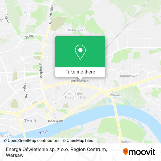 Карта Energa Oświetlenie sp. z o.o. Region Centrum