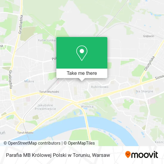 Parafia MB Królowej Polski w Toruniu map