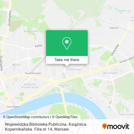 Wojewódzka Biblioteka Publiczna. Książnica Kopernikańska. Filia nr 14 map
