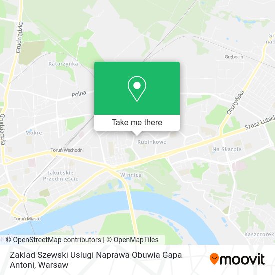 Zaklad Szewski Uslugi Naprawa Obuwia Gapa Antoni map