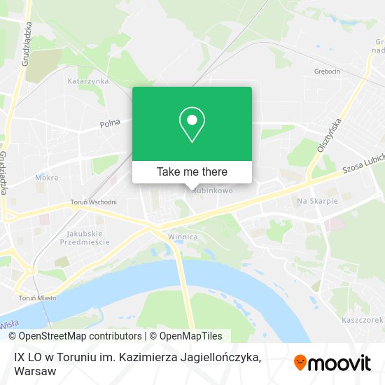 IX LO w Toruniu im. Kazimierza Jagiellończyka map