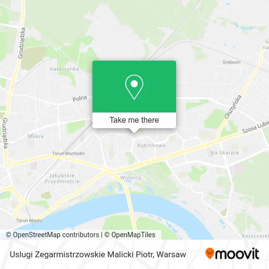 Карта Uslugi Zegarmistrzowskie Malicki Piotr