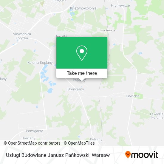 Usługi Budowlane Janusz Pańkowski map