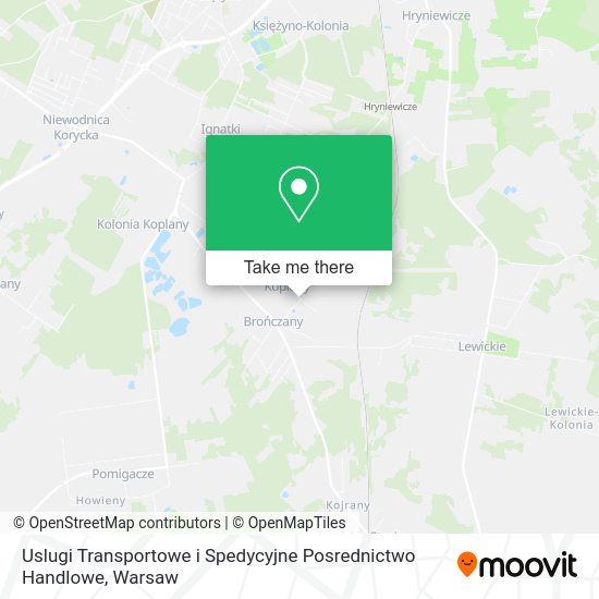 Uslugi Transportowe i Spedycyjne Posrednictwo Handlowe map