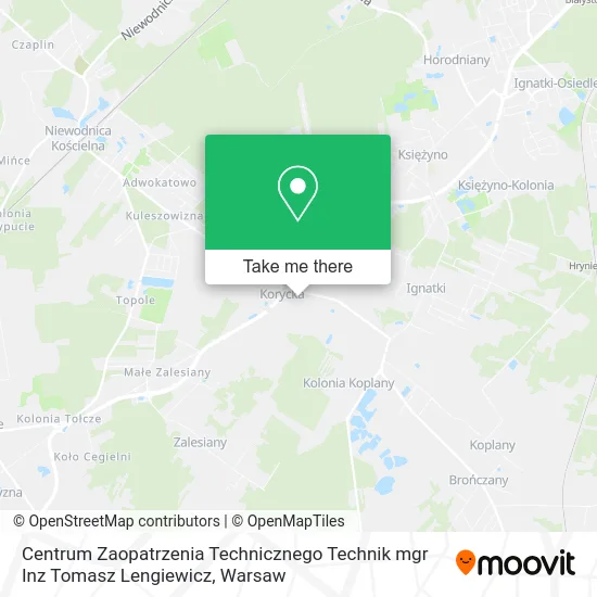 Карта Centrum Zaopatrzenia Technicznego Technik mgr Inz Tomasz Lengiewicz