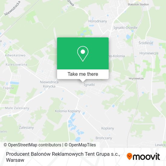 Карта Producent Balonów Reklamowych Tent Grupa s.c.