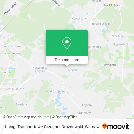 Usługi Transportowe Grzegorz Drozdowski map