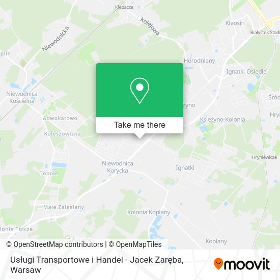 Usługi Transportowe i Handel - Jacek Zaręba map