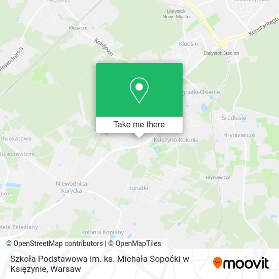 Szkoła Podstawowa im. ks. Michała Sopoćki w Księżynie map