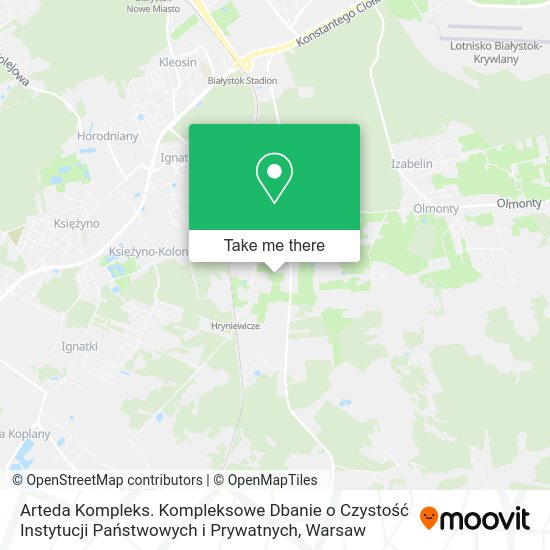 Arteda Kompleks. Kompleksowe Dbanie o Czystość Instytucji Państwowych i Prywatnych map