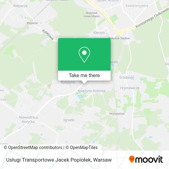 Usługi Transportowe Jacek Popiołek map