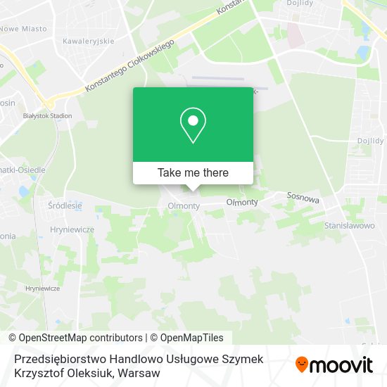 Przedsiębiorstwo Handlowo Usługowe Szymek Krzysztof Oleksiuk map