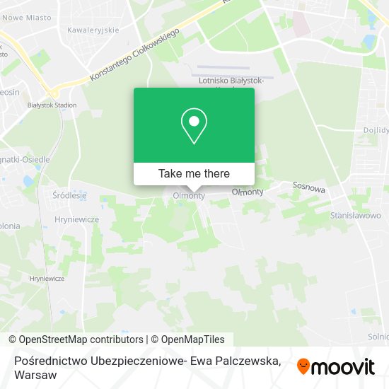 Pośrednictwo Ubezpieczeniowe- Ewa Palczewska map