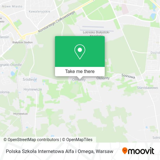 Polska Szkoła Internetowa Alfa i Omega map