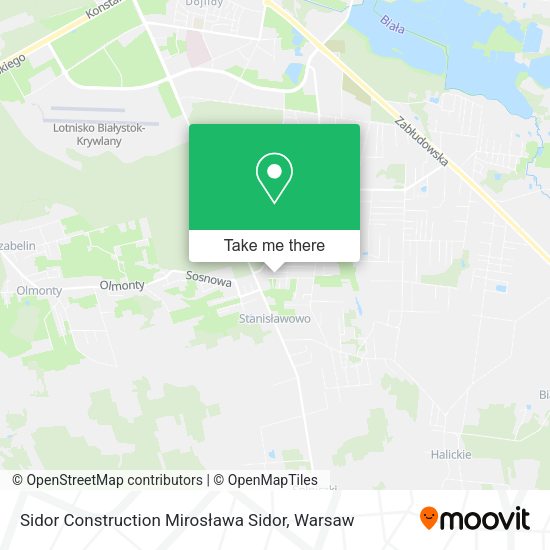 Sidor Construction Mirosława Sidor map