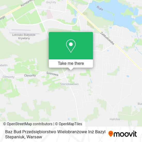 Baz Bud Przedsiębiorstwo Wielobranżowe Inż Bazyl Stepaniuk map