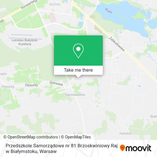 Przedszkole Samorządowe nr 81 Brzoskwiniowy Raj w Białymstoku map