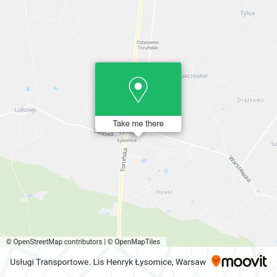 Usługi Transportowe. Lis Henryk Łysomice map