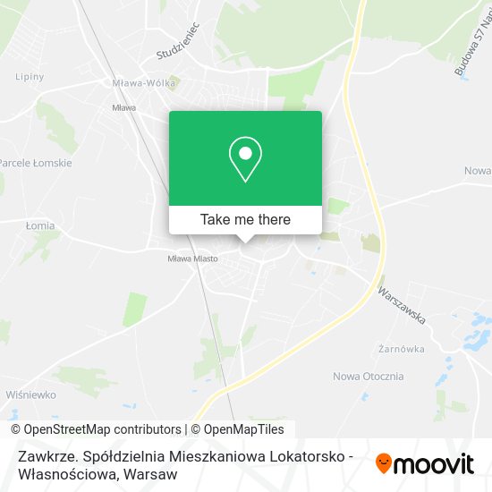 Zawkrze. Spółdzielnia Mieszkaniowa Lokatorsko - Własnościowa map