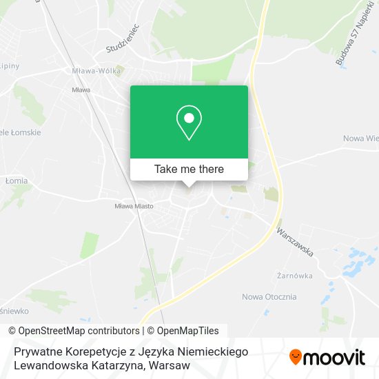 Prywatne Korepetycje z Języka Niemieckiego Lewandowska Katarzyna map