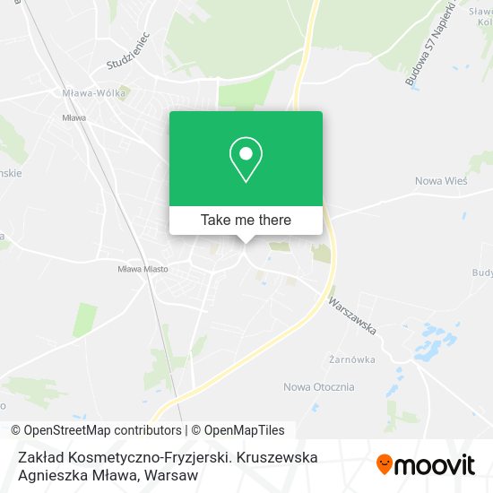 Zakład Kosmetyczno-Fryzjerski. Kruszewska Agnieszka Mława map