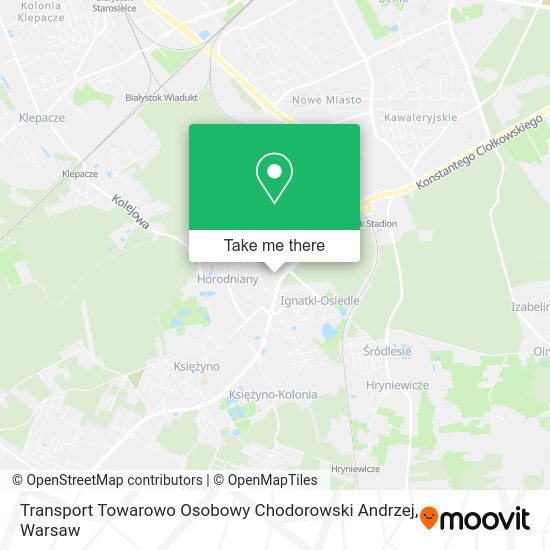 Карта Transport Towarowo Osobowy Chodorowski Andrzej