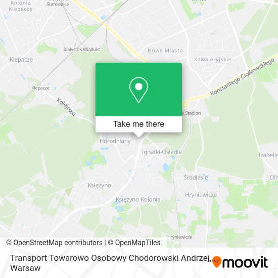 Карта Transport Towarowo Osobowy Chodorowski Andrzej