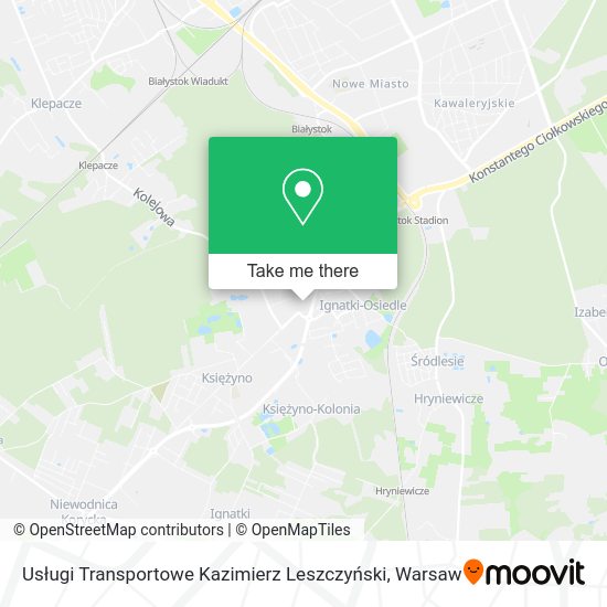 Usługi Transportowe Kazimierz Leszczyński map