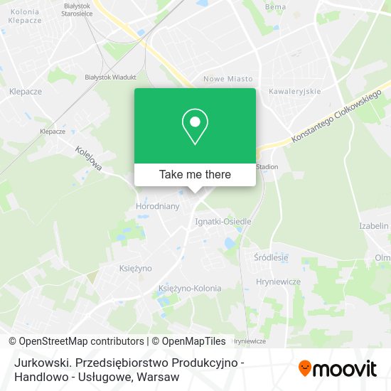 Jurkowski. Przedsiębiorstwo Produkcyjno - Handlowo - Usługowe map