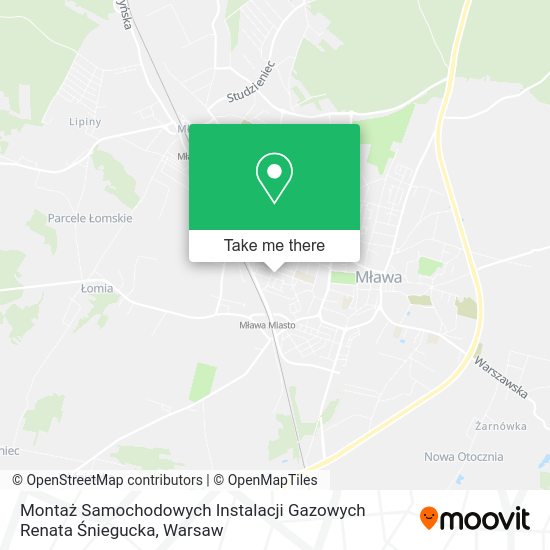 Montaż Samochodowych Instalacji Gazowych Renata Śniegucka map