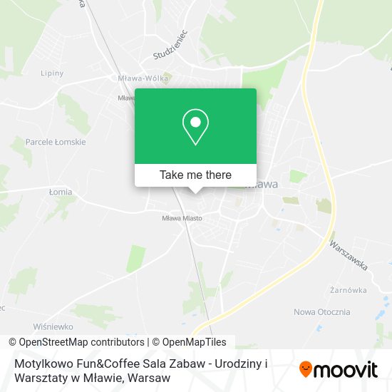 Motylkowo Fun&Coffee Sala Zabaw - Urodziny i Warsztaty w Mławie map