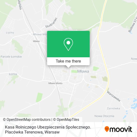 Kasa Rolniczego Ubezpieczenia Społecznego. Placówka Terenowa map