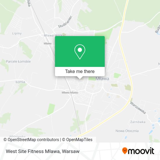 West Site Fitness Mława map