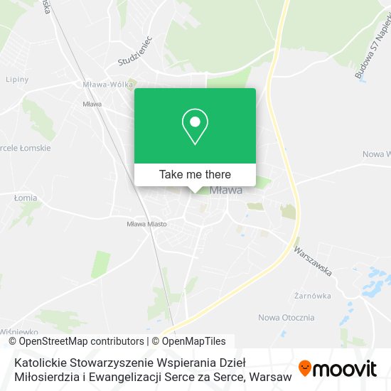 Katolickie Stowarzyszenie Wspierania Dzieł Miłosierdzia i Ewangelizacji Serce za Serce map