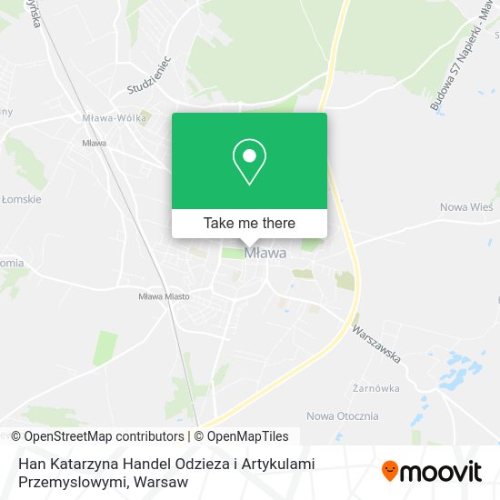 Han Katarzyna Handel Odzieza i Artykulami Przemyslowymi map