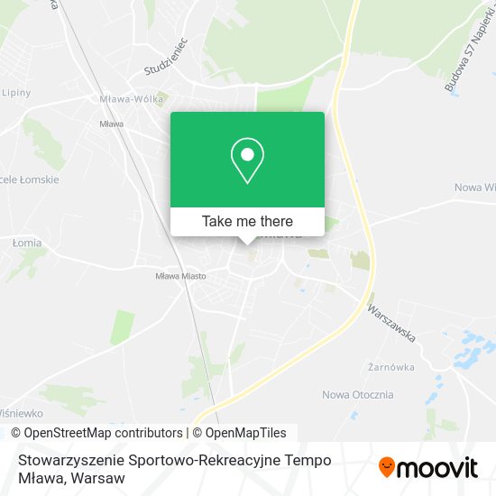 Stowarzyszenie Sportowo-Rekreacyjne Tempo Mława map